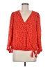 Banana Republic 100% Polyester Red Long Sleeve Blouse Size M - photo 1