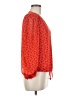 Banana Republic 100% Polyester Red Long Sleeve Blouse Size M - photo 4