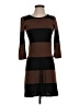 Built by Wendy Stripes Brown Casual Dress Size XS - photo 1