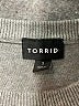 Torrid 100% Cotton Color Block Gray Pullover Sweater Size 1X Plus (1) - photo 7