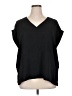 Downing Studio 100% Polyester Black Short Sleeve Top Size 1X - photo 1