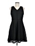 Mossimo 100% Polyester Chevron-herringbone Black Casual Dress Size M - photo 1