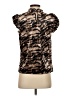 THML Animal Print Brown Short Sleeve Blouse Size XS - photo 2