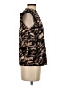 THML Animal Print Brown Short Sleeve Blouse Size XS - photo 4