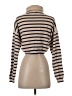 Lulus 100% Cotton Stripes Tan Turtleneck Sweater Size S - photo 2