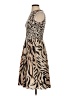 Marc Cain 100% Polyester Animal Print Tan Cocktail Dress Size (N3) - photo 5