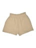 Unbranded 100% Polyester Solid Tan Khaki Shorts Size S - photo 2