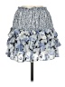 LoveShackFancy Floral Blue Silk Skirt Size XS - photo 1