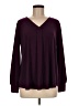 White Birch Burgundy Long Sleeve Blouse Size M - photo 1