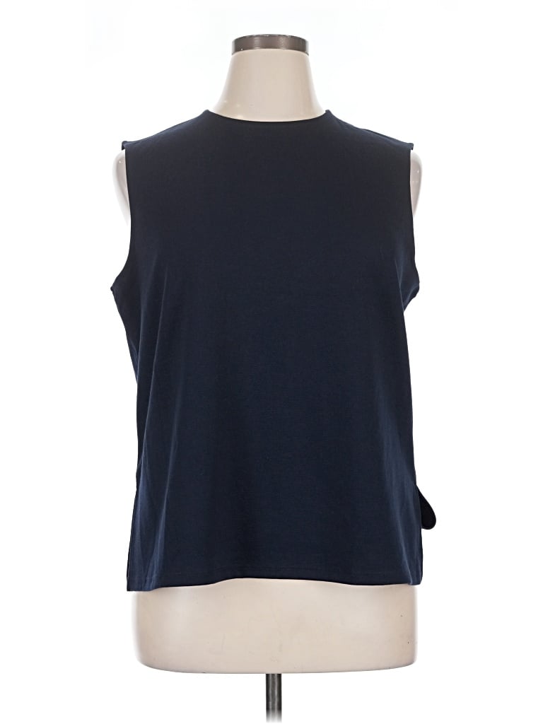 Pre-owned J By Joie Sleeveless Top Blue Mock Neckline Tops