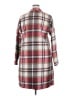 Unbranded Plaid Burgundy Coat Size XXL - photo 2