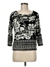 Take Two 100% Cotton Floral Black Pullover Sweater Size M - photo 1