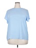 Ann Taylor 100% Polyester Blue Short Sleeve Top Size XXL - photo 1