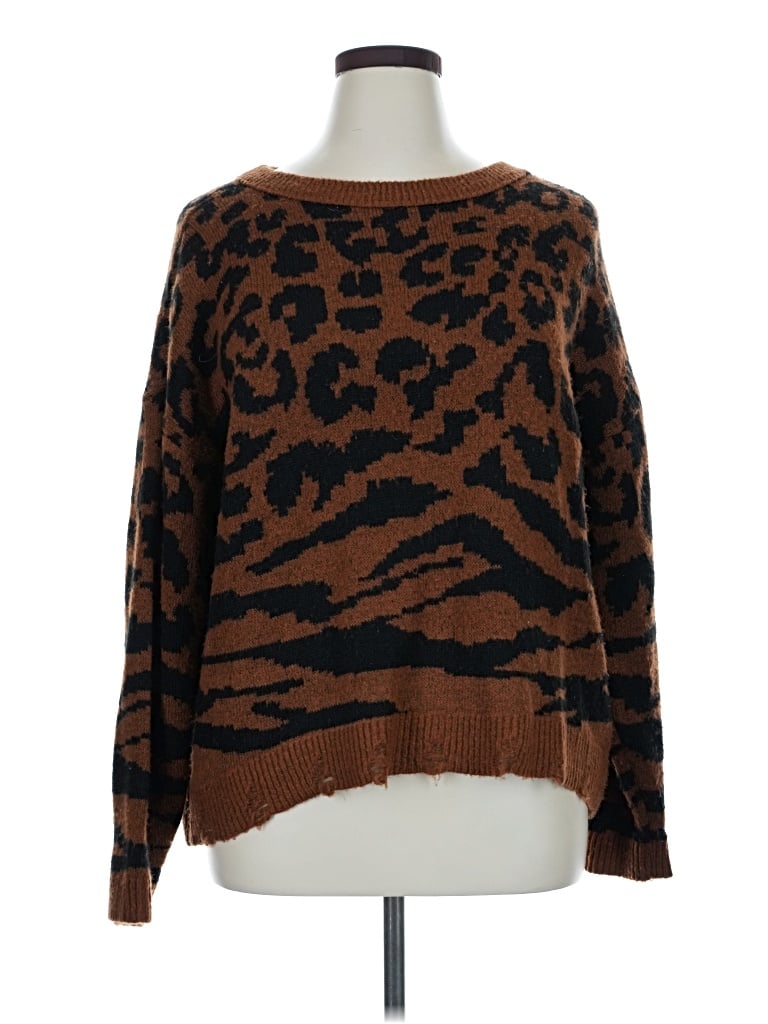 Pre-owned Maurices Pullover Sweater In Brown