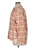 Lands' End 100% Cotton Plaid Orange Long Sleeve Button-Down Shirt Size 14 - photo 5