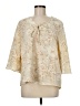 Cato 100% Polyester Ivory 3/4 Sleeve Blouse Size M - photo 1