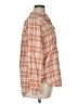 Lands' End 100% Cotton Plaid Orange Long Sleeve Button-Down Shirt Size 14 - photo 4