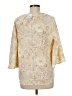 Cato 100% Polyester Ivory 3/4 Sleeve Blouse Size M - photo 2