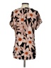 CAbi 100% Polyester Floral Brown Short Sleeve Blouse Size XS - photo 2