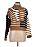 Unbranded Stripes Brown Turtleneck Sweater Size L - photo 1