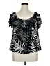 Torrid 100% Polyester Black Short Sleeve Blouse Size 1X Plus (1) - photo 1