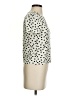 L'Agence Polka Dots Ivory Short Sleeve Turtleneck Size S - photo 4