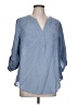 Torrid Blue 3/4 Sleeve Blouse Size Lg Plus (0) - photo 1