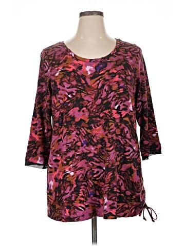LOGO by Lori Goldstein 3/4 Sleeve Blouse (view 1)