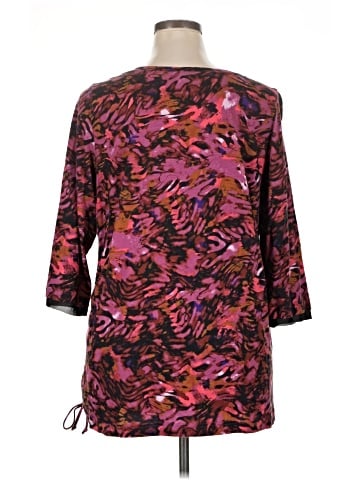 LOGO by Lori Goldstein 3/4 Sleeve Blouse (view 2)