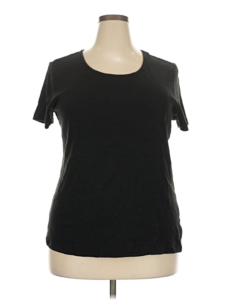 Pre-owned Time And Tru Short Sleeve T-shirt In Black