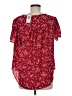 Torrid 100% Polyester Red Short Sleeve Blouse Size Med Plus (00) - photo 2