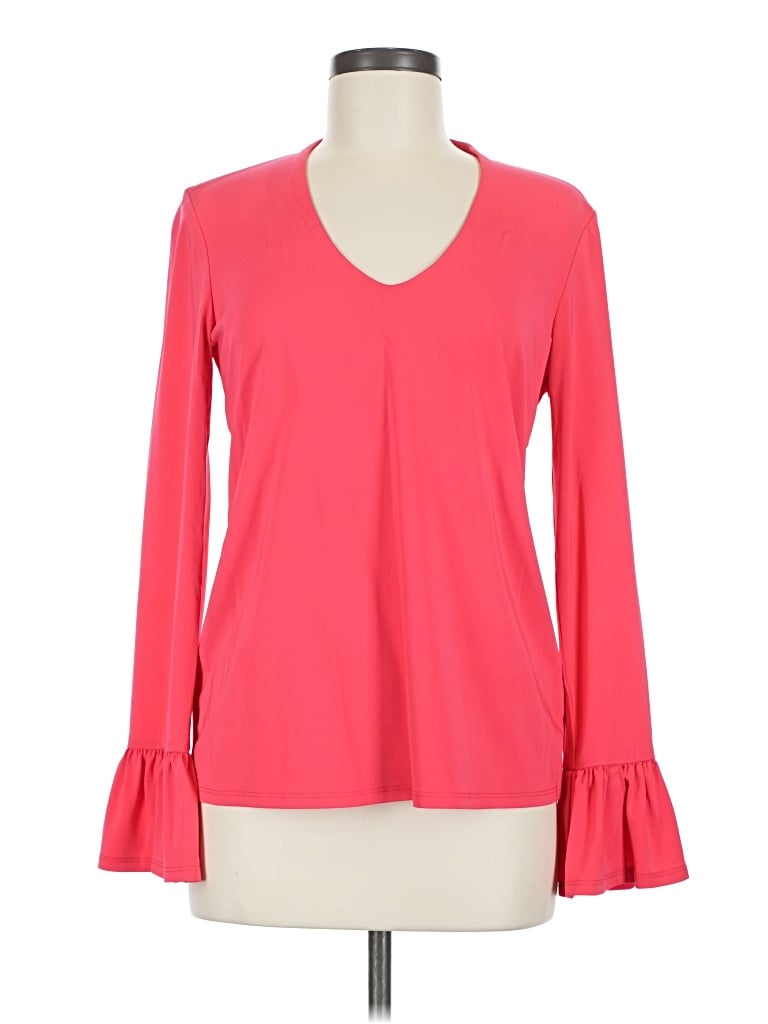 Pre-owned Trina Turk Long Sleeve Blouse In Pink