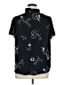 Ann Taylor 100% Polyester Floral Black Short Sleeve Blouse Size XL - photo 2