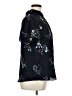 Ann Taylor 100% Polyester Floral Black Short Sleeve Blouse Size XL - photo 4
