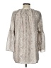 T Tahari 100% Polyester Gray 3/4 Sleeve Blouse Size L - photo 2