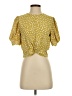 ABound 100% Polyester Yellow Short Sleeve Blouse Size S - photo 1