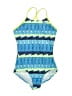 Nike Graphic Blue One Piece Swimsuit Size 12 - 13 - photo 1