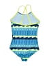 Nike Graphic Blue One Piece Swimsuit Size 12 - 13 - photo 2