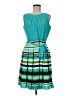 Talbots Outlet 100% Polyester Color Block Green Casual Dress Size 8 Petite - photo 1