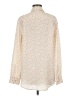 Equipment 100% Silk Animal Print Ivory Long Sleeve Silk Top Size M - photo 2