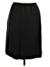 Coldwater Creek 100% Silk Solid Black Silk Skirt Size 6 - photo 2