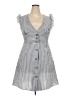 Unbranded 100% Polyester Stripes Gray Casual Dress Size XXL - photo 1