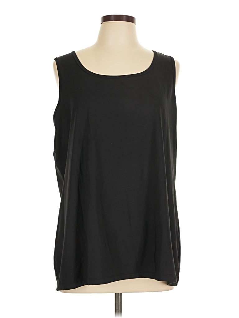 Pre-owned Zenergy By Chico's Sleeveless T-shirt In Black