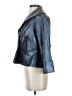Bradley by Bradley Bayou 100% Leather Metallic Blue Leather Jacket Size XS - photo 5