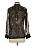 Dolan Paisley Black Long Sleeve Blouse Size S - photo 2