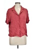 Frank And Oak Red Short Sleeve Blouse Size L - photo 1