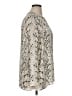 Rose + Olive 100% Polyester Animal Print Ivory Long Sleeve Blouse Size XL - photo 4