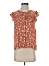 Everleigh 100% Rayon Orange Short Sleeve Blouse Size XS - photo 1