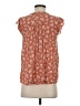 Everleigh 100% Rayon Orange Short Sleeve Blouse Size XS - photo 2