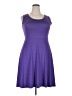 Unbranded Solid Purple Cocktail Dress Size XXL - photo 1